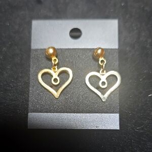 Vintage Gold Heart Shaped Dangle Heart